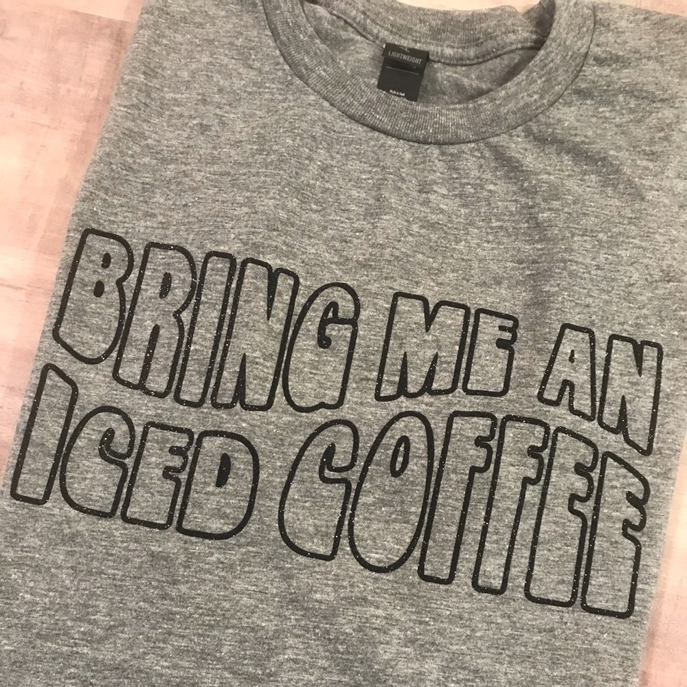 Iced Coffee - custom made t-shirt